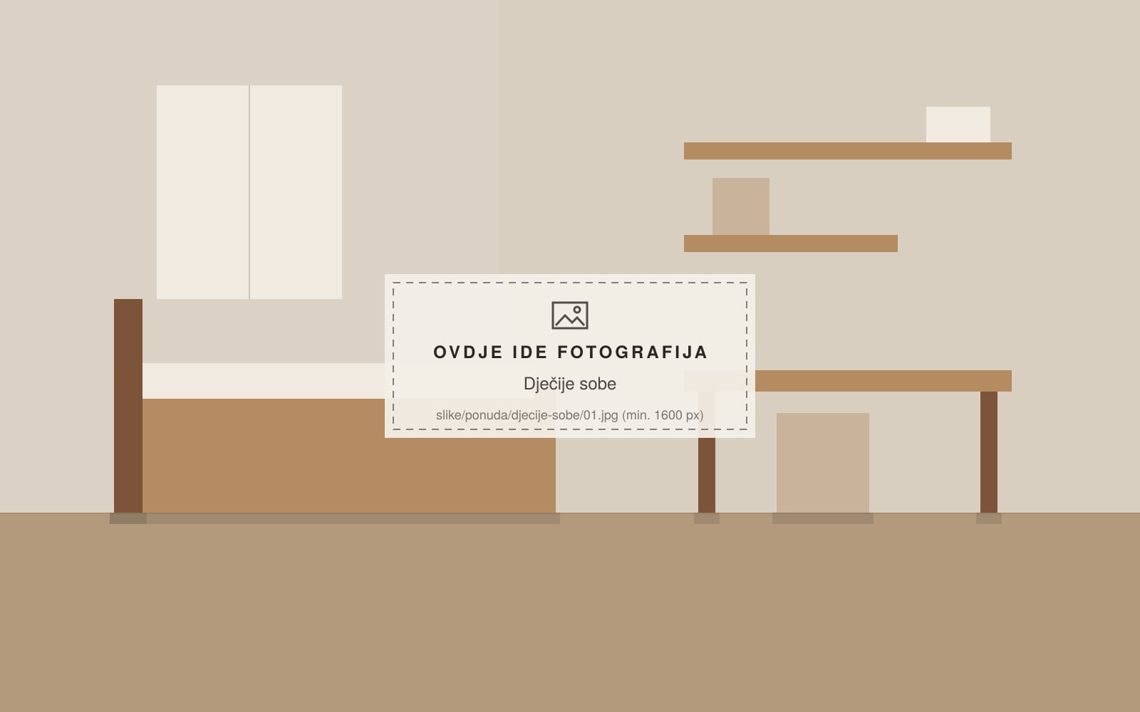 Dječije sobe, fotografija realizovanog prostora, Okvir Studio