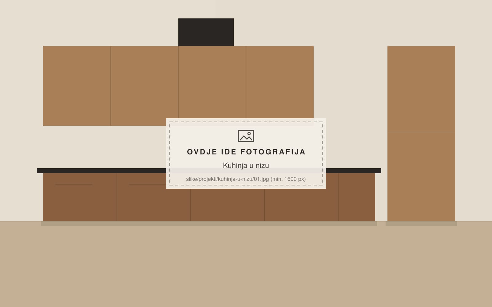 Kuhinja u nizu, fotografija 1, Okvir Studio